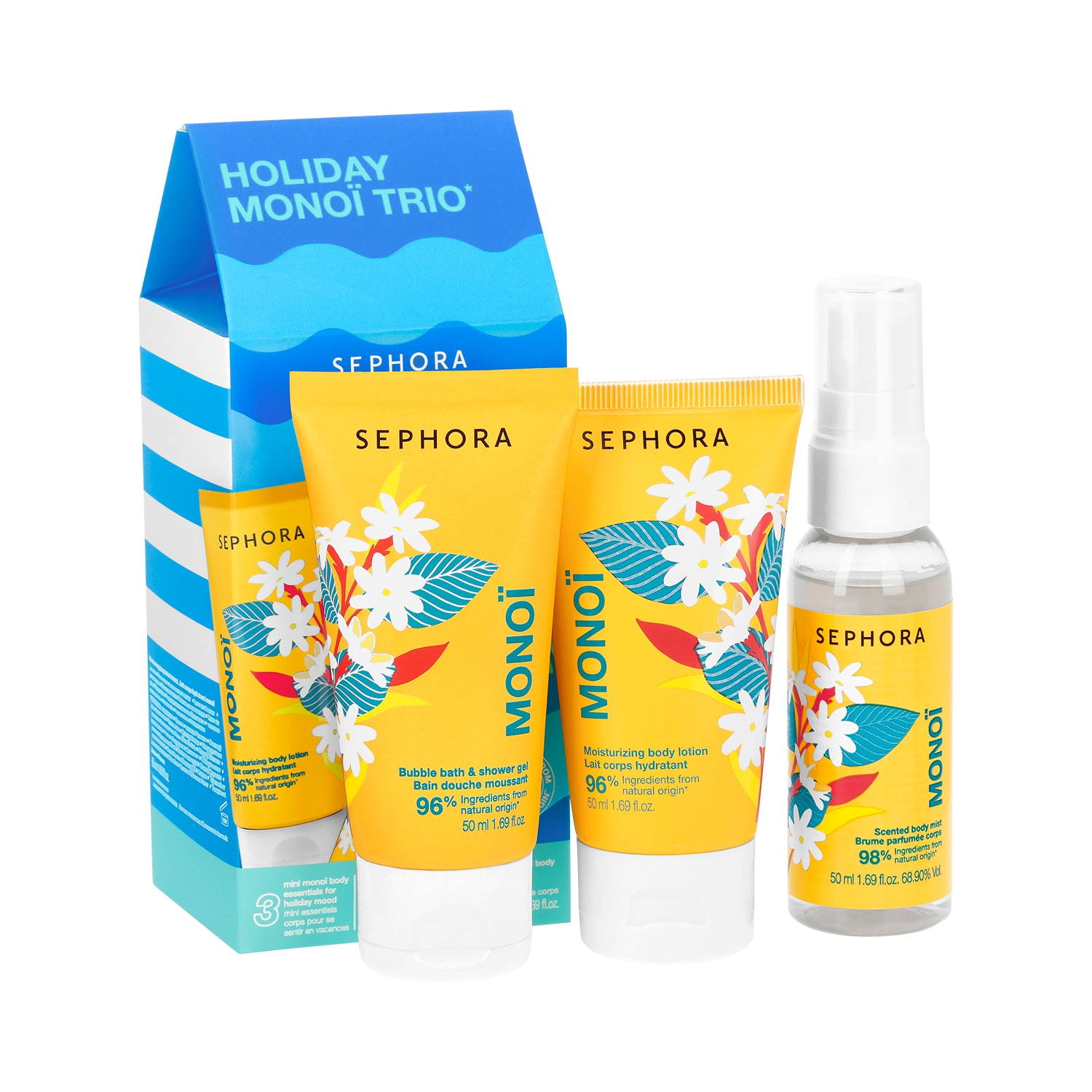 HOLIDAY MONOÏ TRIO (SET DE TRATAMIENTO CORPORAL MINI)